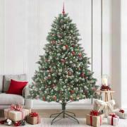 vidaXL Konstgjord julgran med 300 LED-lampor Grön 160 x 160 x 240 cm