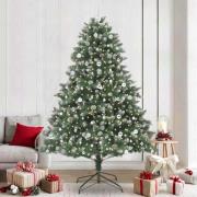 vidaXL Konstgjord julgran med 300 LED-lampor Grön 160 x 160 x 240 cm