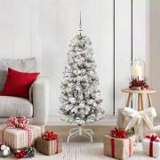 vidaXL Plast Hingad Julgran med LED -remsljus 120 cm PVC