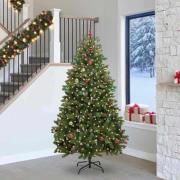 vidaXL Konstgjord julgran med stativ Grön 240 cm PVC och metall