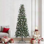 vidaXL Konstgjord julgran Grön 96 x 96 x 240 cm PVC och Plast och Stål