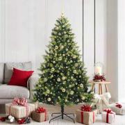vidaXL Artificiell Hinged Julgran 300 LEDs Grön 180 cm PVC och PE