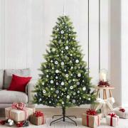 vidaXL Konstigt Hingad Julgran 300 LEDs Grön 210 cm PVC och PE