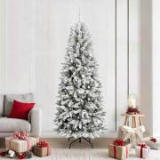 vidaXL Konstgjord julgran Vit 78 x 78 x 210 cm PVC, Plast, Stål och PE
