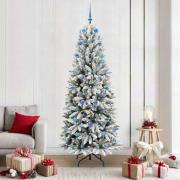 vidaXL Konstgjord julgran Vit 78 x 78 x 210 cm PVC, Plast, Stål och PE