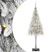 vidaXL Julgran med 150 LED-lampor med stativ Vit 150 cm PE och Stål