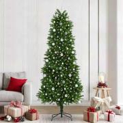 vidaXL Julgran med 300 LED-lampor med stativ Grön 240 cm PE