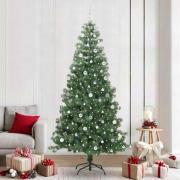 vidaXL Julgran med 300 LED-lampor med stativ Grön 240 cm PVC