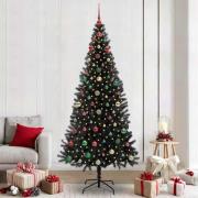 vidaXL Julgran med 300 LED-lampor med stativ Svart 240 cm PVC