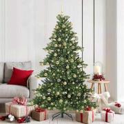 vidaXL Plast Hingad Julgran med 300 LED-lampor med stativ 180 cm PVC