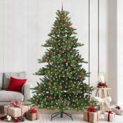 vidaXL Plast Hingad Julgran med 300 LED-lampor med stativ 240 cm PVC