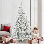 vidaXL Plast Hingad Julgran med 300 LED-lampor med stativ 210 cm PVC