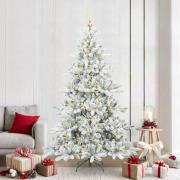 vidaXL Plast Hingad Julgran med 300 LED-lampor med stativ 210 cm PVC