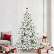 vidaXL Plast Hingad Julgran med 300 LED-lampor med stativ 210 cm PVC