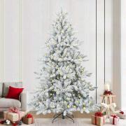 vidaXL Plast Hingad Julgran med 300 LED-lampor med stativ 240 cm PVC
