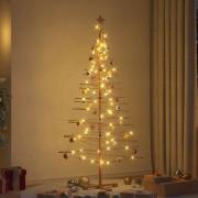 vidaXL Träjulgran med stativ Brun 180 cm Bambu