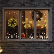 vidaXL Jul Snöflinga med 252 LED-lampor Varmvit 45 x 38 cm PVC