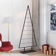 vidaXL Metall julgran med stativ Svart 210 cm Stål
