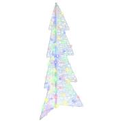vidaXL Julgran med 100 LED-lampor Flerfärgsdesign 120 cm Akryl