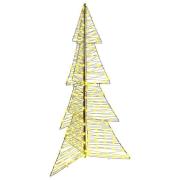 vidaXL Julgran med 240 LED-lampor Varmvit 180 cm Rotting