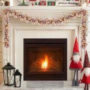 vidaXL Julkulagirland Rosenguld 186 cm Polystyren