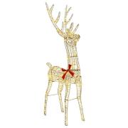 vidaXL 3D ren Varmvit 128 cm PET