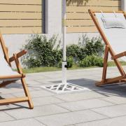 vidaXL Parasollfot vit 44x44x31 cm gjutjärn