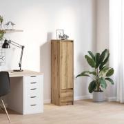 vidaXL Highboard hantverksmässig ek 29,5x34x119,5 cm konstruerat trä