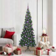 vidaXL Hörn Kunstgjord Julgran med stativ Grön 180 cm PVC och metall