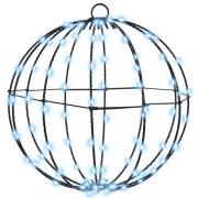 vidaXL Ball med 96 LED-lampor Kallvit 30 cm Metall
