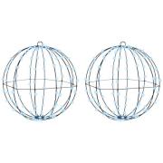 vidaXL Ball med 192 LED-lampor 2 pcs Kallvit 40 cm Metall