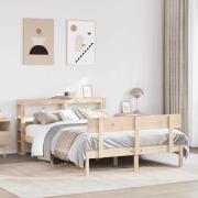 vidaXL Sängram utan madrass 140x200 cm massiv furu