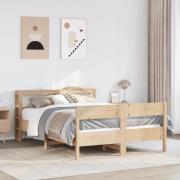 vidaXL Sängram utan madrass 140x200 cm massiv furu
