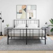 vidaXL Sängbord 2st grå sonoma 40x35x47,5 cm konstruerat trä