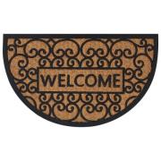 vidaXL Dörrmatta halvrund 45x75 cm gummi och kokos