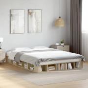 vidaXL Sängram sonoma-ek 140x200 cm konstruerad trä