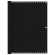 vidaXL Balkongskärm svart 120x500 cm HDPE