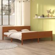 vidaXL Sängram honungsbrun massiv furu 200x200 cm