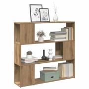 vidaXL Bokhylla/rumsavdelare artisan ek 100x24x94 cm