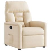 vidaXL Reclinerfåtölj beige mikrofibertyg