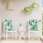 vidaXL Stolkuddar Övrigt 2 pcs Bladmönster 100 x 50 x 3 cm Oxford tyg