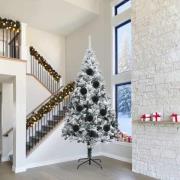 vidaXL Julprydnad Set 4 pcs Svart Plast