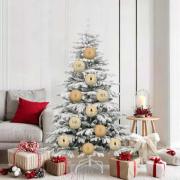 vidaXL Julprydnad Set 9 pcs Guld Plast