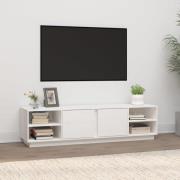 vidaXL Tv-bänk vit 156x40x40 cm massiv furu