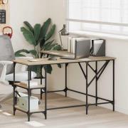 vidaXL Skrivbord sonoma-ek 139x139x75 cm konstruerat trä