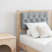 vidaXL Huvudgavel Övrigt Brun och ljusgrå 150 cm Massiv furu