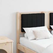 vidaXL Klädd sänggavel med huvudgavel Brun 120 cm Massiv furu