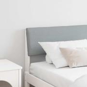 vidaXL Klädd sänggavel Ljusgrå 180 cm Massiv furu