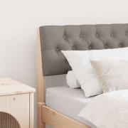 vidaXL Klädd sänggavel Taupe 75 cm Massiv furu