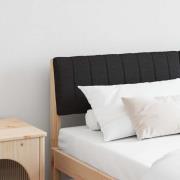 vidaXL Klädd sänggavel Svart 160 cm Massiv furu